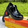 Girls' School Shoes - Crab Wet Look - 4