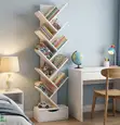 Rafu ya Vitabu ya Ofisi ya Mbao 8-Tier - 5
