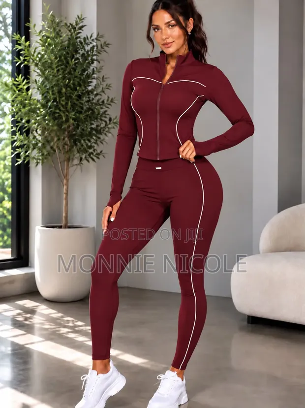 Women's Stretchy Breathable Gym Sets - 1