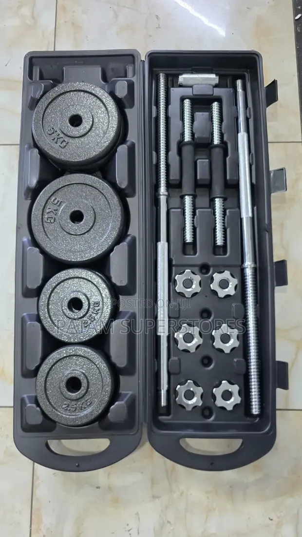 50kg Dumbbell Set with Barbell - 1