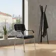 Modern Black Leather Office Reception Chairs - 1