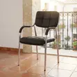 Modern Black Leather Office Reception Chairs - 2