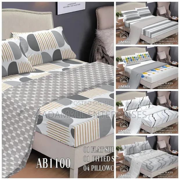 Pure Cotton Fitted Bedsheet Set - 1
