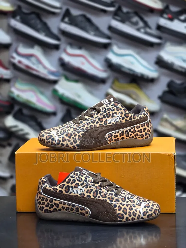 Ladies Leopard Print Puma Speedcat Sneakers - 1