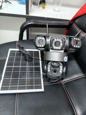 Triple Lens Solar CCTV Outdoor Security Camera