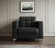 Executive Modern Leather Single Seater Sofa - 1