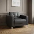 Executive Modern Leather Single Seater Sofa - 3