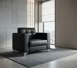 Executive Modern Leather Single Seater Sofa - 4