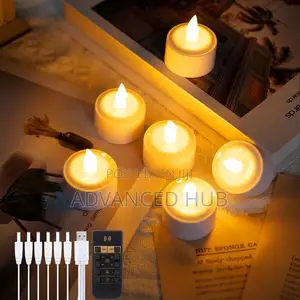 6pc Rechargeable LED Candles with Remote