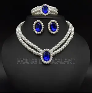 Elegant 3 Piece Pearl & Diamond Jewelry Set