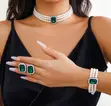 Elegant 3 Piece Pearl & Diamond Jewelry Set - 3