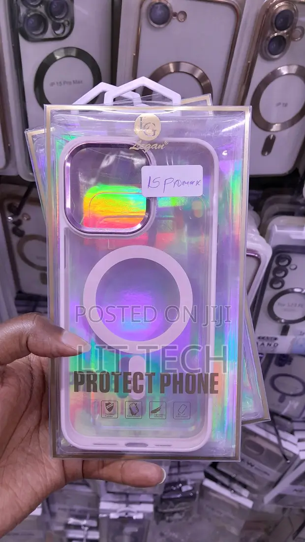 Legan Transparent Pink Case for iPhone 15 Pro Max - 1