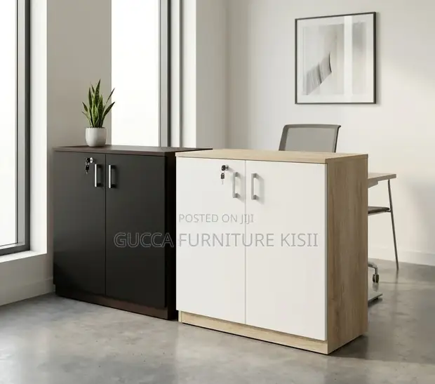 Credenza ya Ofisi ya Mbao Milango 2 - 1