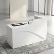1.6m White Glossy Reception Desk - 2