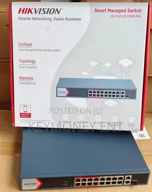 Hikvision 16-Port 10/100Mbps PoE Switch (Up to 300m)