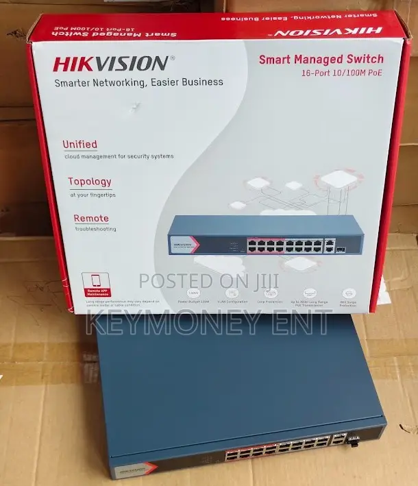 Hikvision Smart Managed 16-Port POE Switch - 1