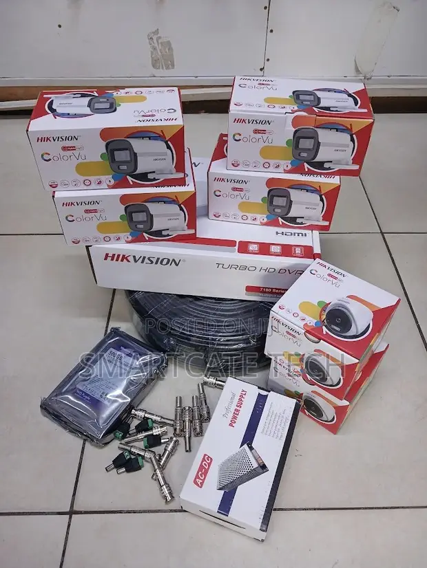 Hikvision 8CH ColorVu CCTV Security Kit - 6x 1080p Cameras - 1