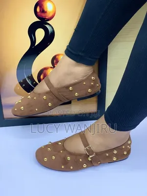 Zara Brown Suede Flat Shoes