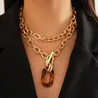2-in-1 Chunky Hoop Necklace - 2
