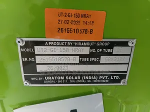 Uratom Solar Water Heater 150L / 12 Tubes