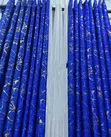 3pc Marble & Velvet Curtains - 2