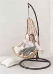 Hanging Hammock Chair - Brown Rattan - 4