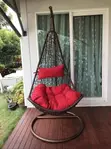 Hanging Hammock Chair - Brown Rattan - 5