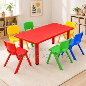 Kids Study Table - Red Plastic