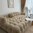 Modern Fabric L-Shaped Sofa - Blue - 2