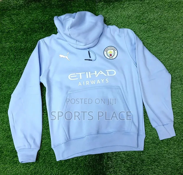 Manchester City Puma Sky-Blue Hoodie - 1