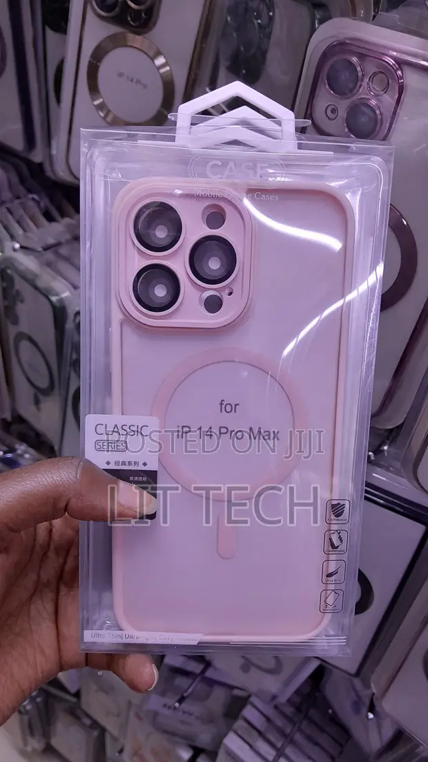 Pink Translucent Case for iPhone 14 Pro Max - 1