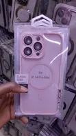 Pink Translucent Case for iPhone 14 Pro Max - 1