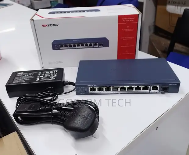 Hikvision DS-3E0510P-E/M 8-Port Gigabit PoE Switch - 1