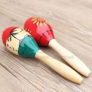 Hand-Painted Wooden Maracas Set