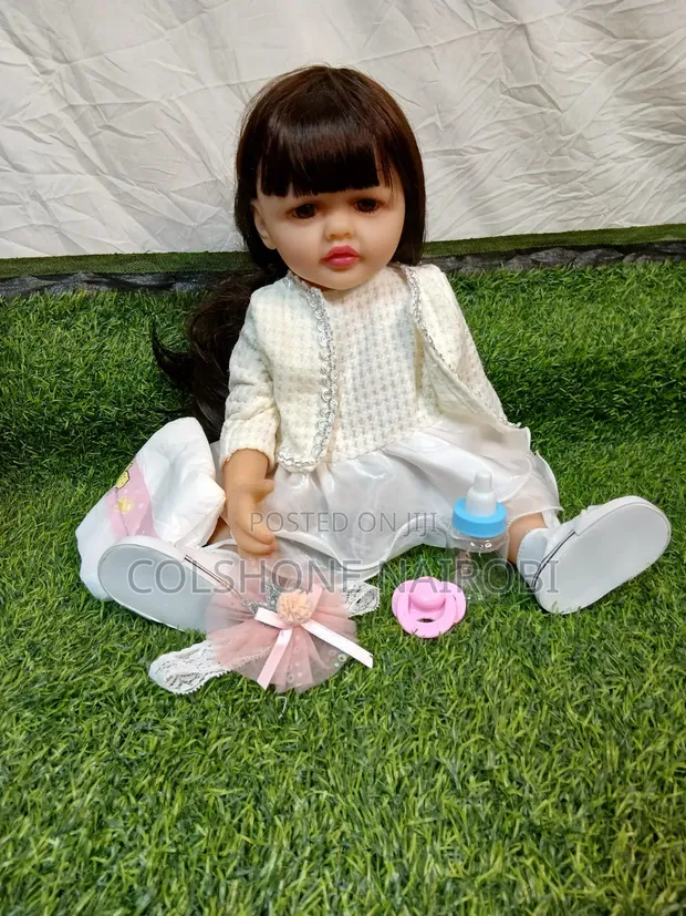Lifelike Baby Doll with Realistic Silicone Body - 55cm - 1