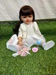 Lifelike Baby Doll with Realistic Silicone Body - 55cm - 1