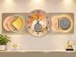 Elegant Wall Clock and Wall Art Set - 4