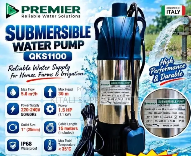 1.5HP Submersible Water Pump - 1