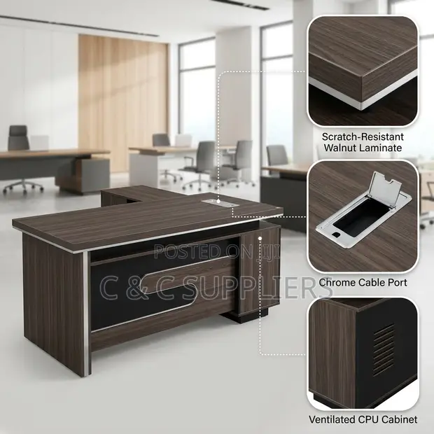 160cm Executive Writing Table - Brand New - 1