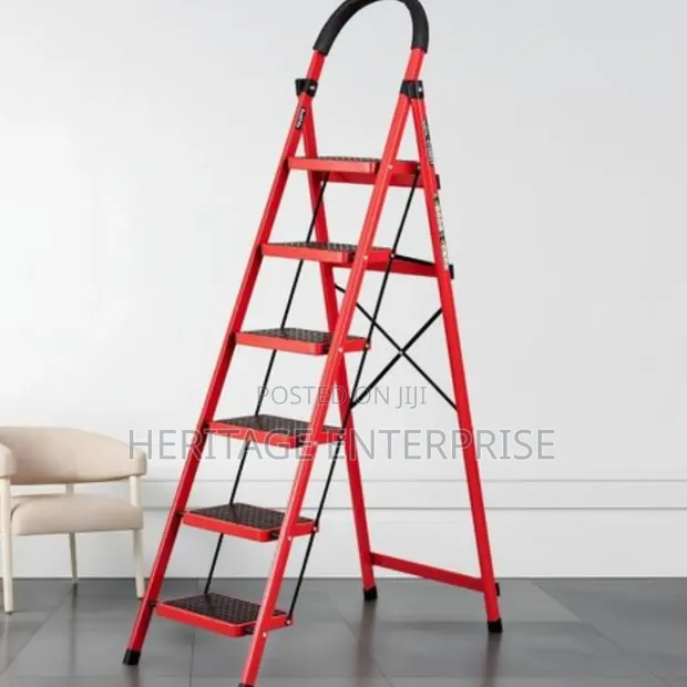 Step Ladder Mpya ya Chuma ya Nje 6 na Mshiko - 1