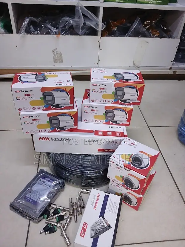 Hikvision 8CH CCTV Kit with 6 ColorVu Cameras - 1