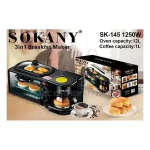 Sokany 4-in-1 Breakfast Maker - Oven, Coffee Maker, Frying Pan