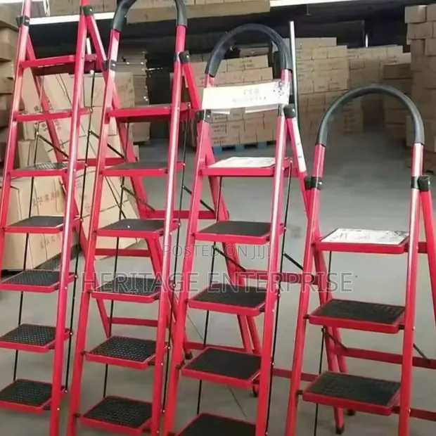 Step Ladder ya Chuma ya Kukunja ya Steps 5 na Handrail - 1