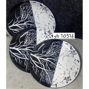 Tree Art Ceramic Dinner Plates (Set of 6)
