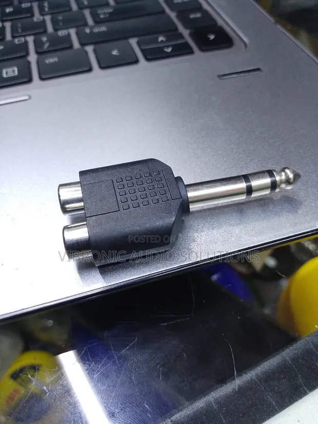Jack Stereo Audio AUX Mwanaume hadi 2 RCA Mwanamke Coupler - 1