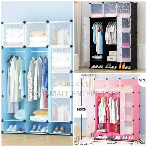 3 Column Plastic Wardrobe - 1