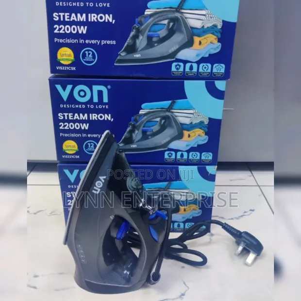 Von Steam Iron Box 2200W Nyeusi - 1