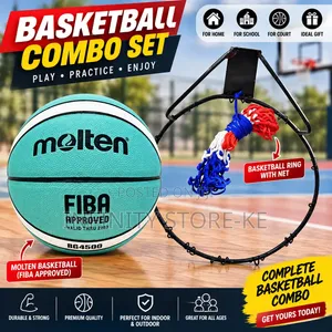Basketball Hoop, Net & Ball Combo Set