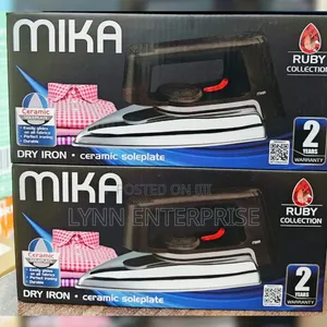 Mika Dry Iron yenye Ceramic Soleplate