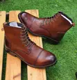 Classic Men's Genuine Leather Lace-Up Ankle Boots - 4